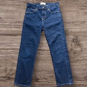 Abercrombie Kids Straight Leg Jeans 13/14 Short Dark Wash Stretch Denim